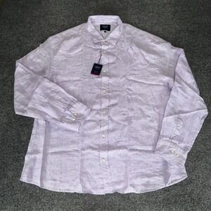 Men's Light Purple Linen Button-Up Shirt